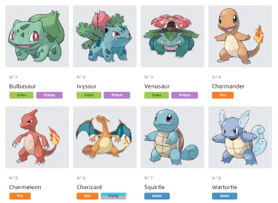 Captura de pantalla de Pokedex